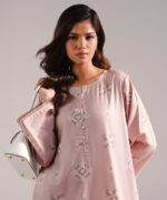 Pink Cotton Viscose Shirt Suit - View 2