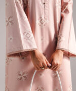 Pink Cotton Viscose Shirt Suit - View 5