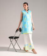 Bright Blue Dobby Shirt Suit - View 3