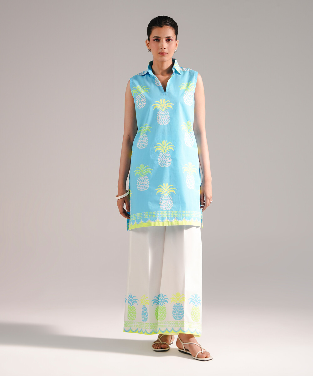 Bright Blue Dobby Shirt Suit - View 1 Bright Blue Dobby Shirt Suit - View 1
