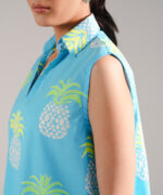 Bright Blue Dobby Shirt Suit - View 4