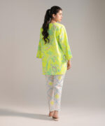Neon Green Dobby Straight Suit - View 2