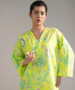 Neon Green Dobby Straight Suit - View 3