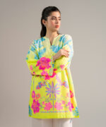 Neon Green Dobby Straight Shirt Suit - View 3