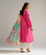 Pink Lawn Straight Suit - View 4