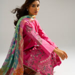 Pink Lawn Straight Suit - View 1