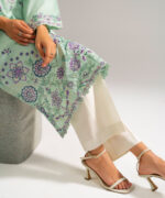Seafoam Green Lawn Straight Suit - View 2