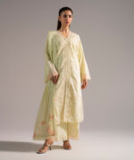 Light Green Dobby A-Line Suit - View 1