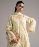 Light Green Dobby A-Line Suit - View 5