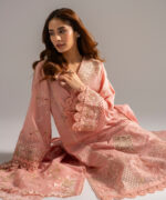 Pink Dobby A-Line Suit - View 4