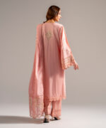 Pink Dobby A-Line Suit - View 1