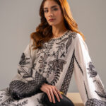 White Dobby A-Line Suit - View 1