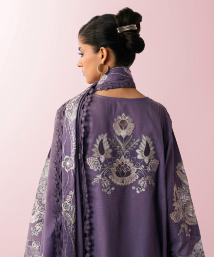 Lavender Purple Dobby A-Line Suit - View 2