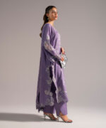 Lavender Purple Dobby A-Line Suit - View 6