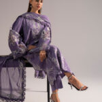 Lavender Purple Dobby A-Line Suit - View 1