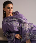 Lavender Purple Dobby A-Line Suit - View 5