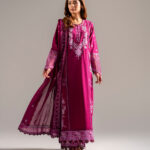 Purple Dobby A-Line Suit - View 1
