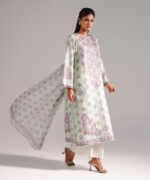 Green Dobby Straight Suit - View 2