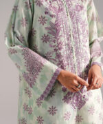 Green Dobby Straight Suit - View 4