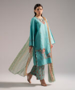 Blue Dobby A-Line Suit - View 5