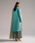 Blue Dobby A-Line Suit - View 1