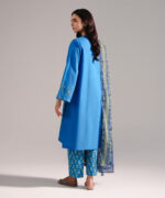 Blue Dobby Straight Suit - View 2