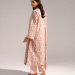 Pink Zari Lawn A-Line Suit - View 1
