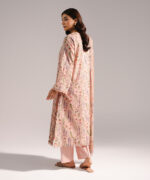Pink Zari Lawn A-Line Suit - View 1