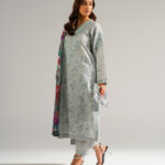 Grey Zari Lawn Straight Suit - View 1