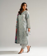 Grey Zari Lawn Straight Suit - View 1
