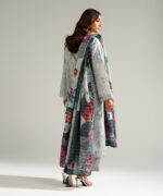 Grey Zari Lawn Straight Suit - View 3
