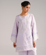 Lilac Dobby Straight Suit - View 2