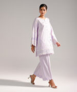 Lilac Dobby Straight Suit - View 4