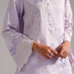 Lilac Dobby Straight Suit - View 1