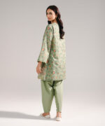 Green Dobby Straight Suit - View 3