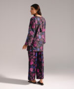Black Zari Lawn A-Line Suit - View 4