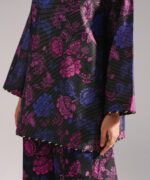 Black Zari Lawn A-Line Suit - View 2