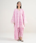 Pink Extra Weft Jacquard Straight Suit - View 3