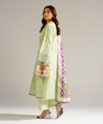 Green Zari Lawn Straight Suit - View 2