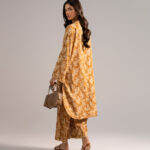 Brown Arabic Lawn Straight Shirt Suit - View 1