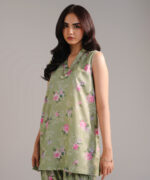 Green Cambric Straight Suit - View 5