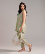 Green Cambric Straight Suit - View 1