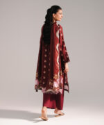 Maroon Leno Kara Straight Suit - View 3