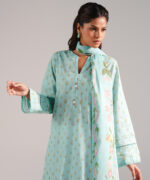 Blue Dobby Straight Shirt Suit - View 5