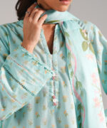 Blue Dobby Straight Shirt Suit - View 3