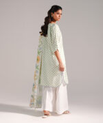 Mint Green Dobby Straight Shirt Suit - View 2