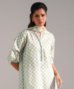 Mint Green Dobby Straight Shirt Suit - View 4