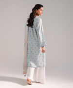 Light Blue Dobby Straight Shirt Suit - View 3