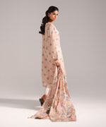 Peach Dobby Straight Shirt Suit - View 5