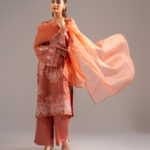 Coral Dobby A-Line Suit - View 1